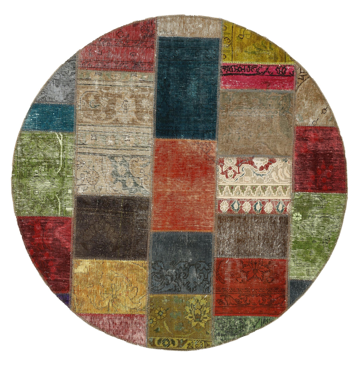 Vintage Royal Patchwork Rugs | Antique Persian Handcraft150 cm x 150 cm