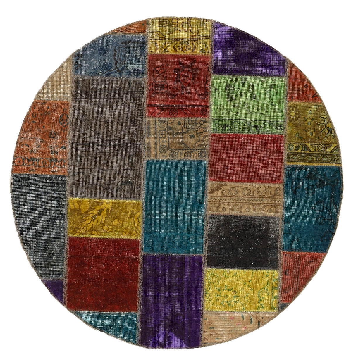 Vintage Royal Patchwork Rugs | Antique Persian Handcraft150 cm x 150 cm