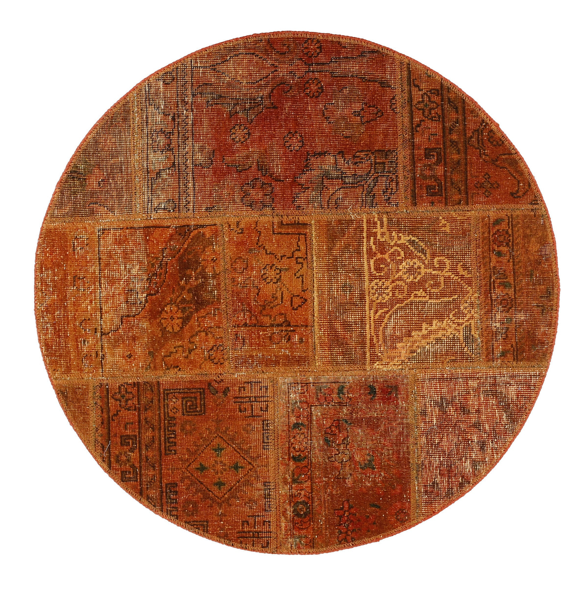 Vintage Royal Patchwork Rugs | Antique Persian Handcraft100 cm x 100 cm