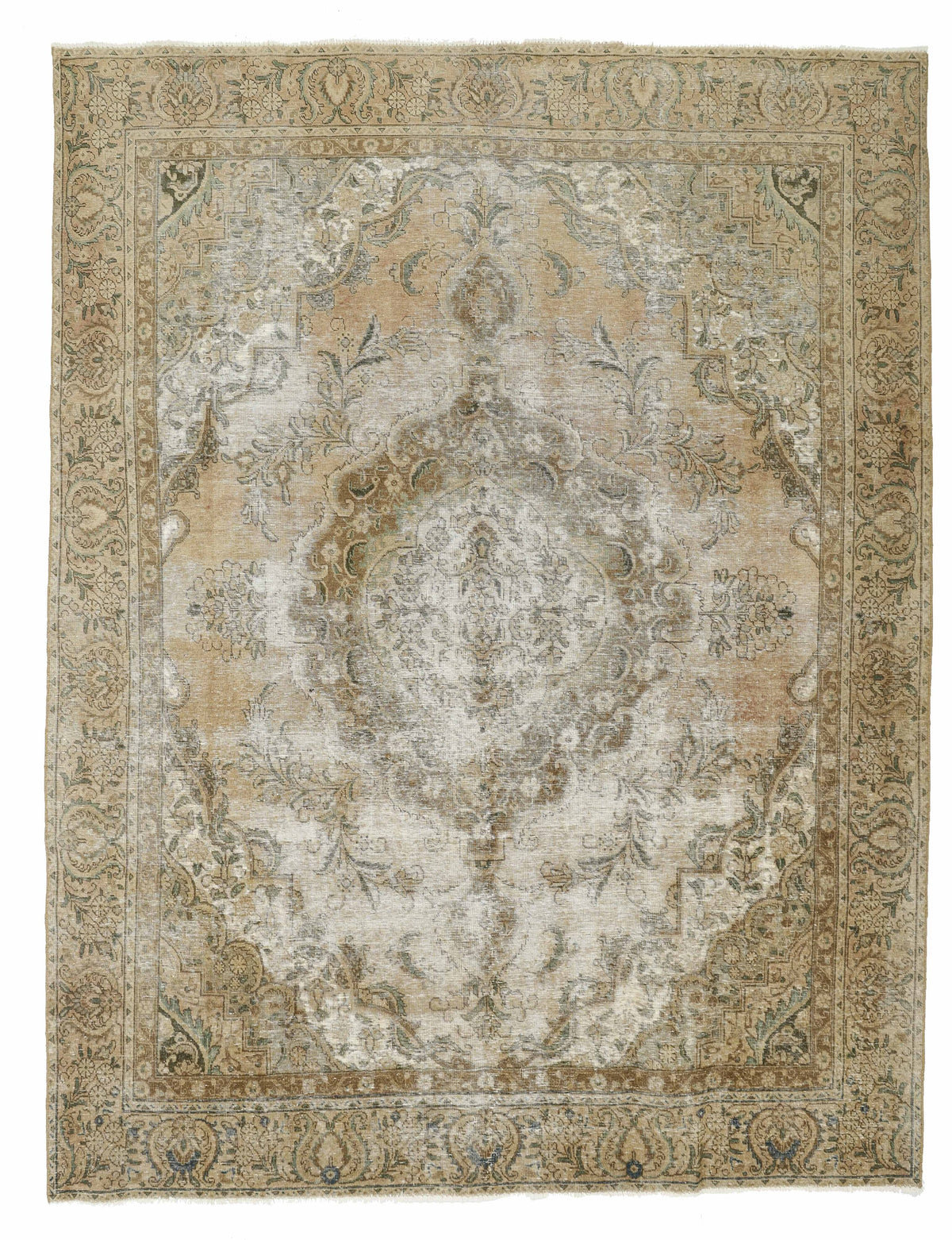 Vintage Royal Collection: Antique Persian Hand-Knotted Rugs in Stonewashed, Recoloured Finishes273 cm x 365 cm