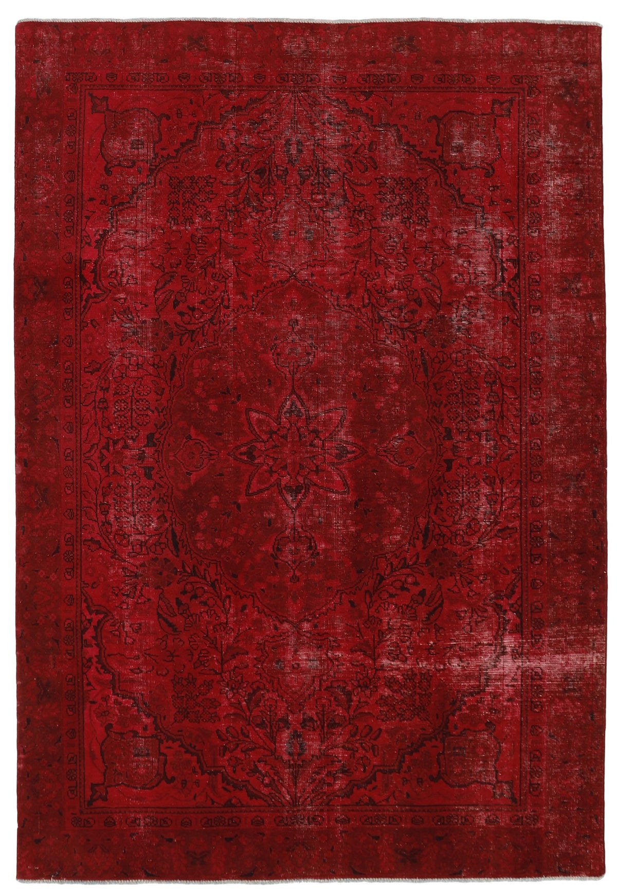 Vintage Royal Collection: Antique Persian Hand-Knotted Rugs in Stonewashed, Recoloured Finishes190 cm x 276 cm