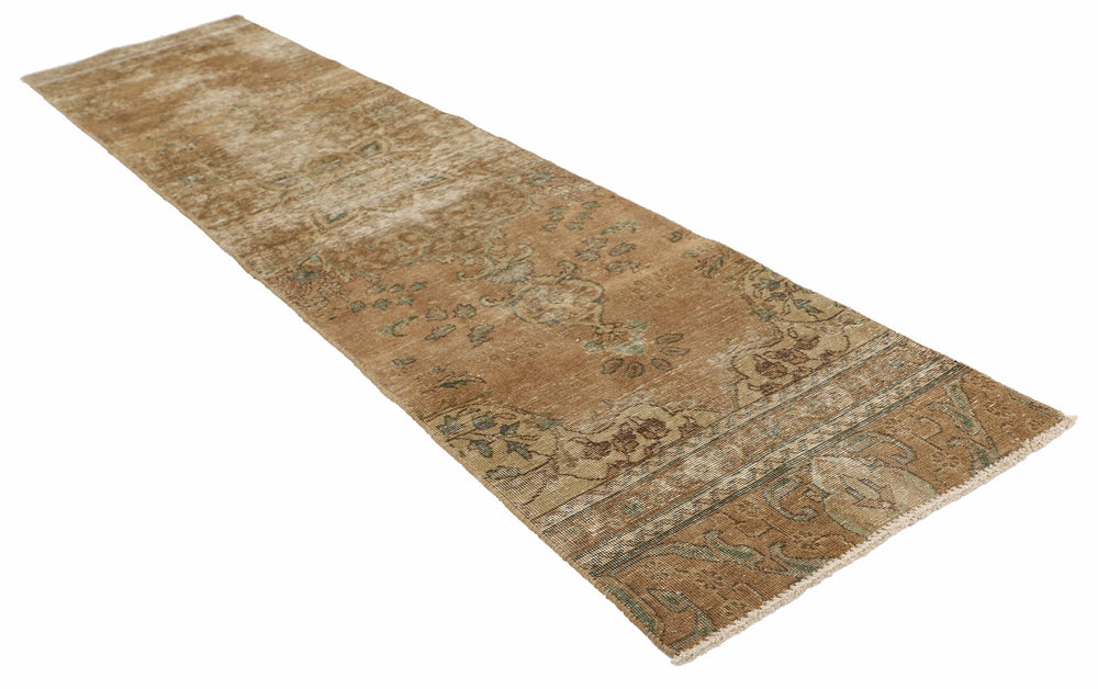 Vintage Royal Collection: Antique Persian Hand-Knotted Rugs in Stonewashed, Recoloured Finishes70 cm x 324 cm