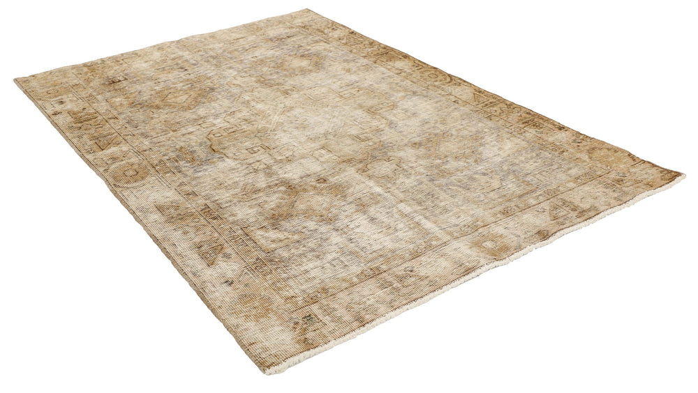 Vintage Royal Collection: Antique Persian Hand-Knotted Rugs in Stonewashed, Recoloured Finishes122 cm x 178 cm