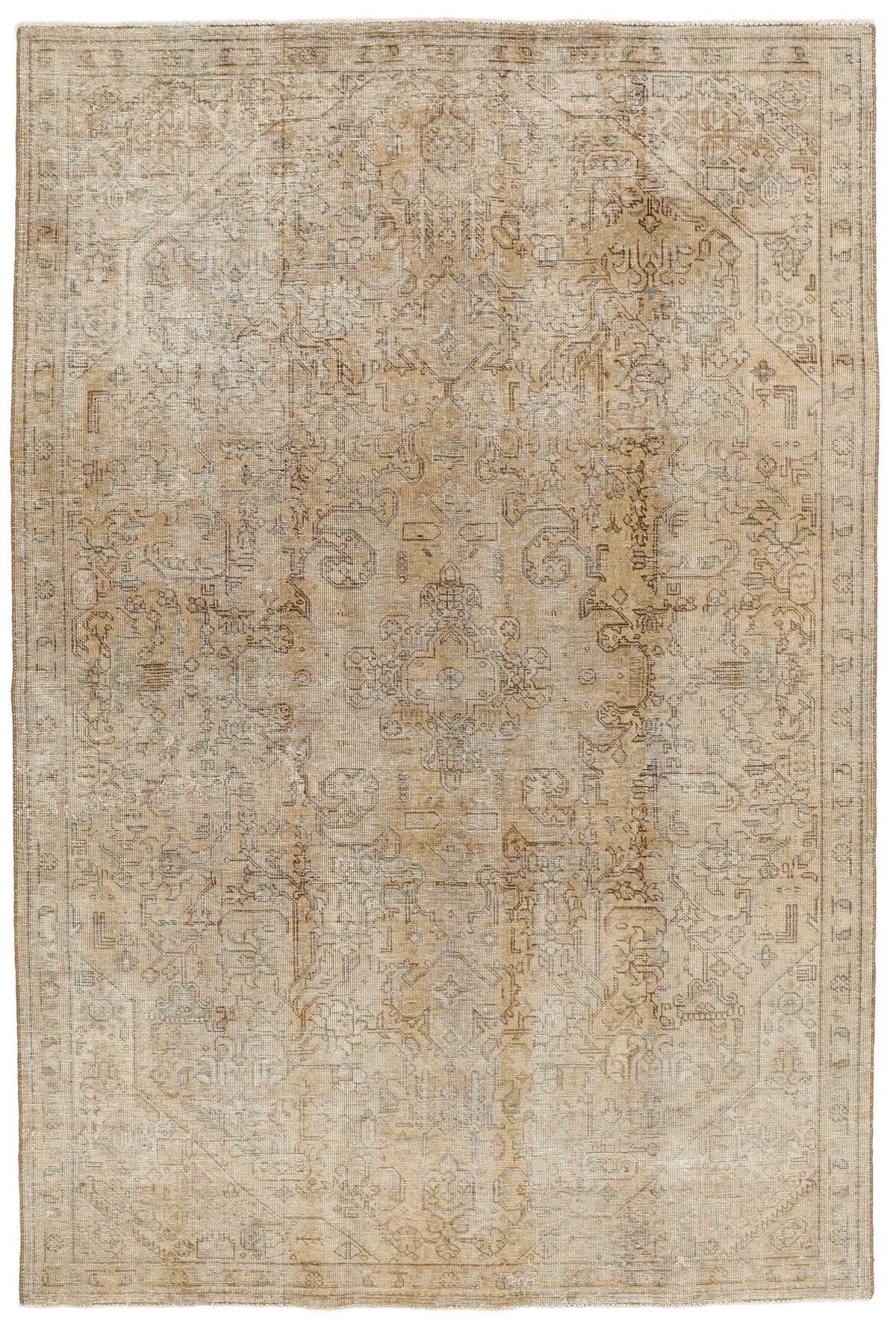 Vintage Royal Collection: Antique Persian Hand-Knotted Rugs in Stonewashed, Recoloured Finishes189 cm x 300 cm