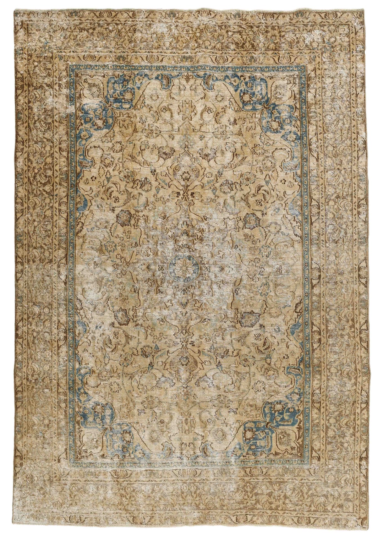 Vintage Royal Collection: Antique Persian Hand-Knotted Rugs in Stonewashed, Recoloured Finishes235 cm x 327 cm