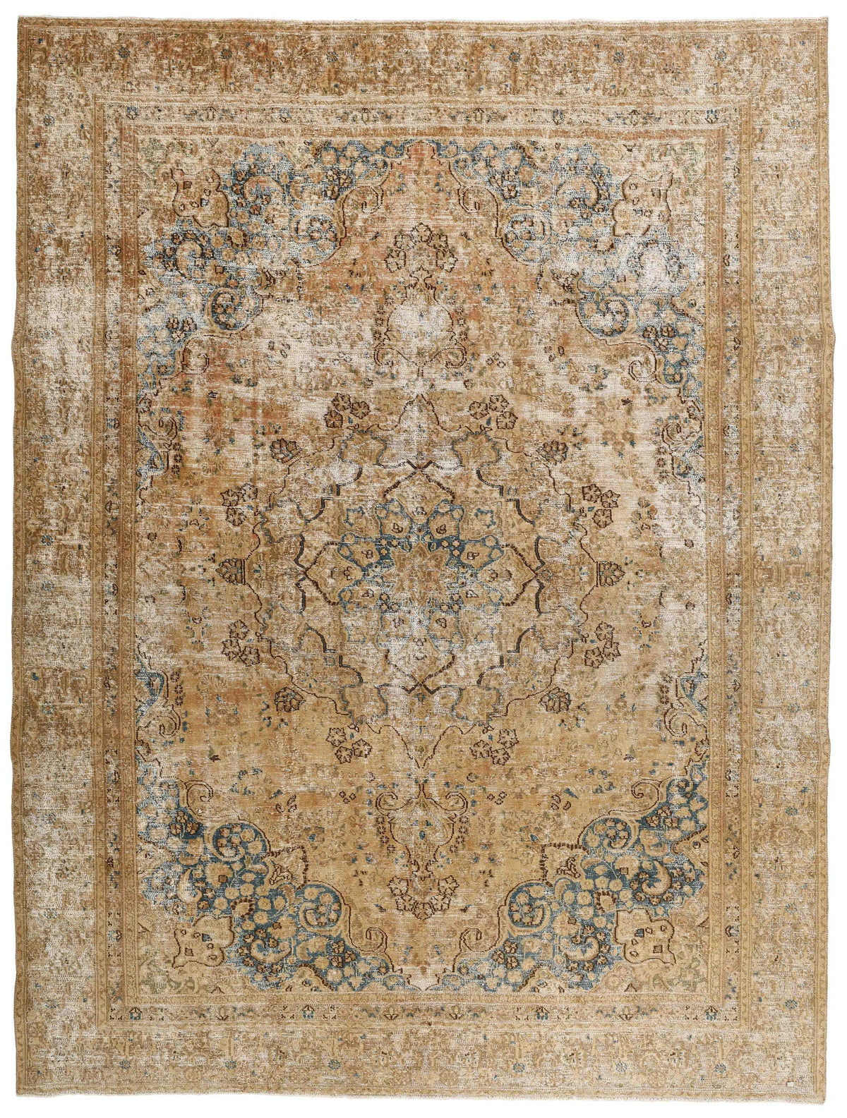 Vintage Royal Collection: Antique Persian Hand-Knotted Rugs in Stonewashed, Recoloured Finishes264 cm x 362 cm