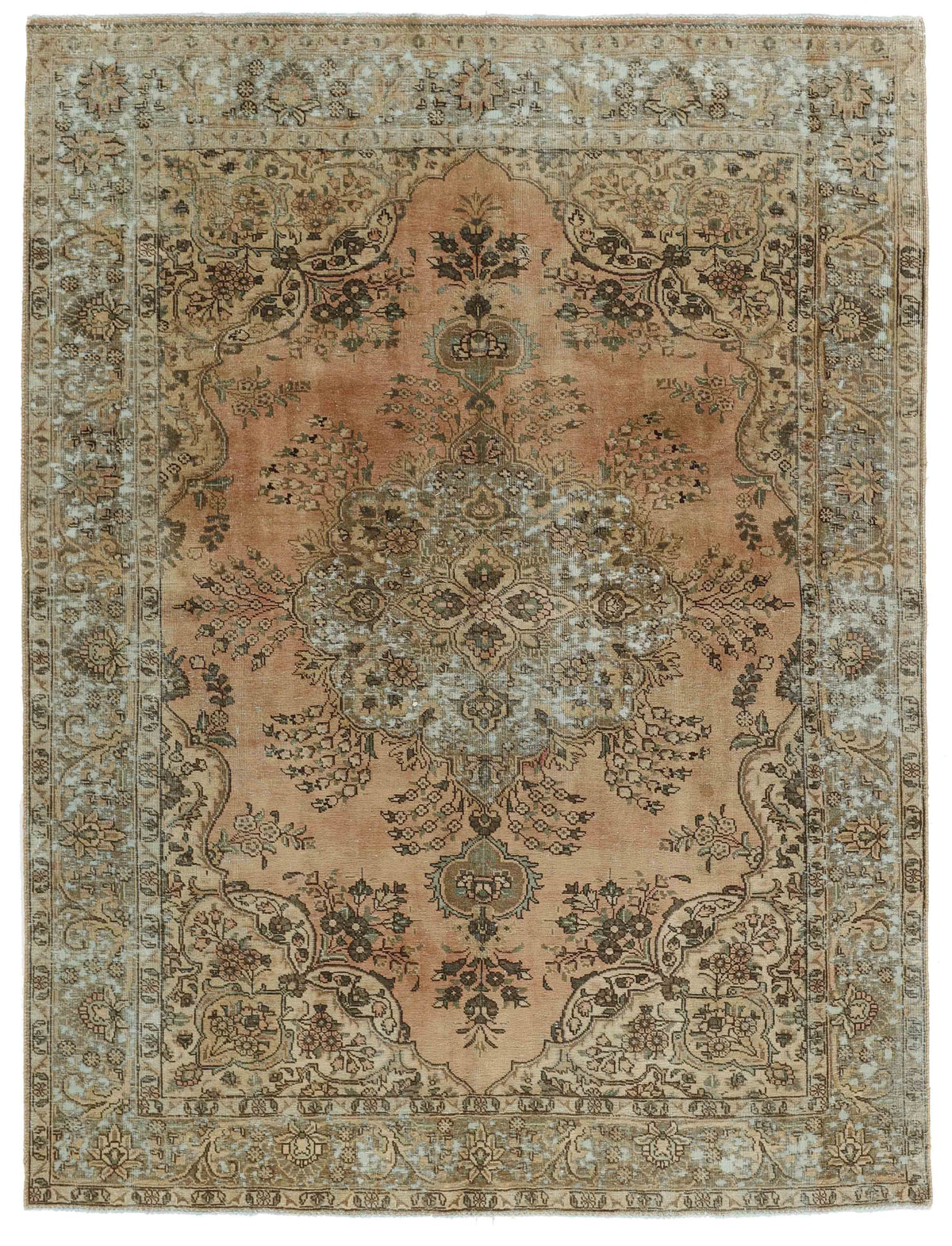 Vintage Royal Collection: Antique Persian Hand-Knotted Rugs in Stonewashed, Recoloured Finishes200 cm x 263 cm