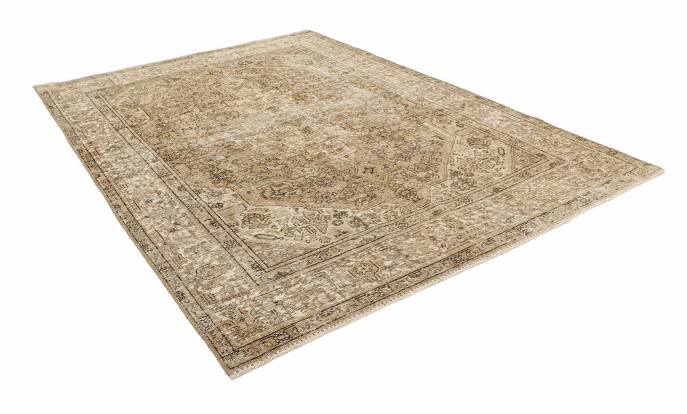 Vintage Royal Collection: Antique Persian Hand-Knotted Rugs in Stonewashed, Recoloured Finishes205 cm x 287 cm