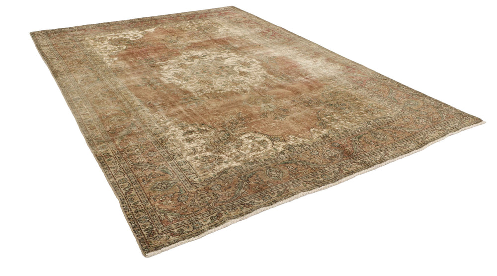 Vintage Royal Collection: Antique Persian Hand-Knotted Rugs in Stonewashed, Recoloured Finishes221 cm x 322 cm