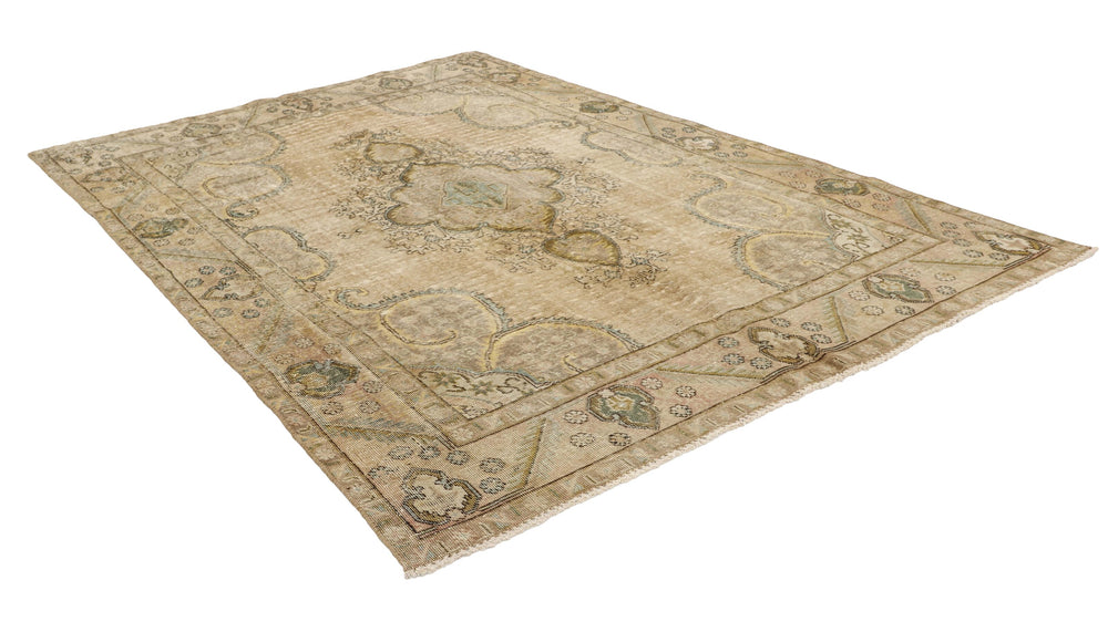 Vintage Royal Collection: Antique Persian Hand-Knotted Rugs in Stonewashed, Recoloured Finishes194 cm x 281 cm