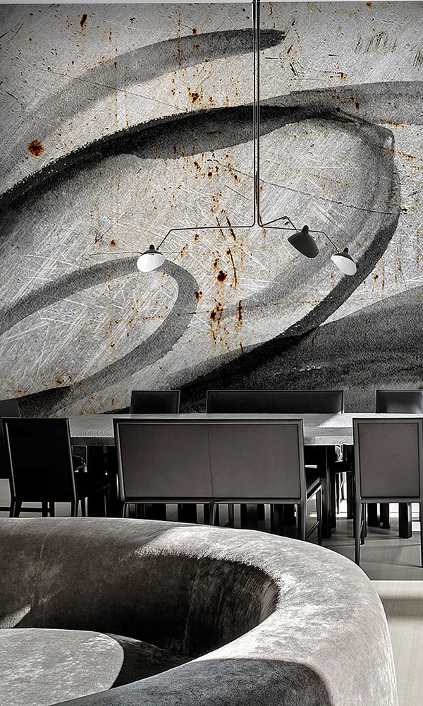 Corroded Concrete Industrial Abstract Mural Wallpaper M9635-Sample