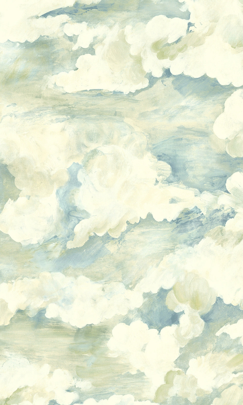 Aqua Cloud Filled Sky Plain Textured Wallpaper R9002