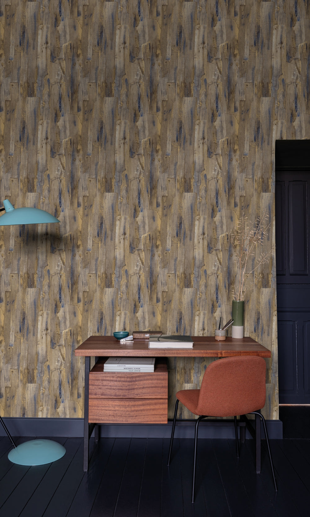 Beige Aesthetic Distressed Wood Wallpaper R8883