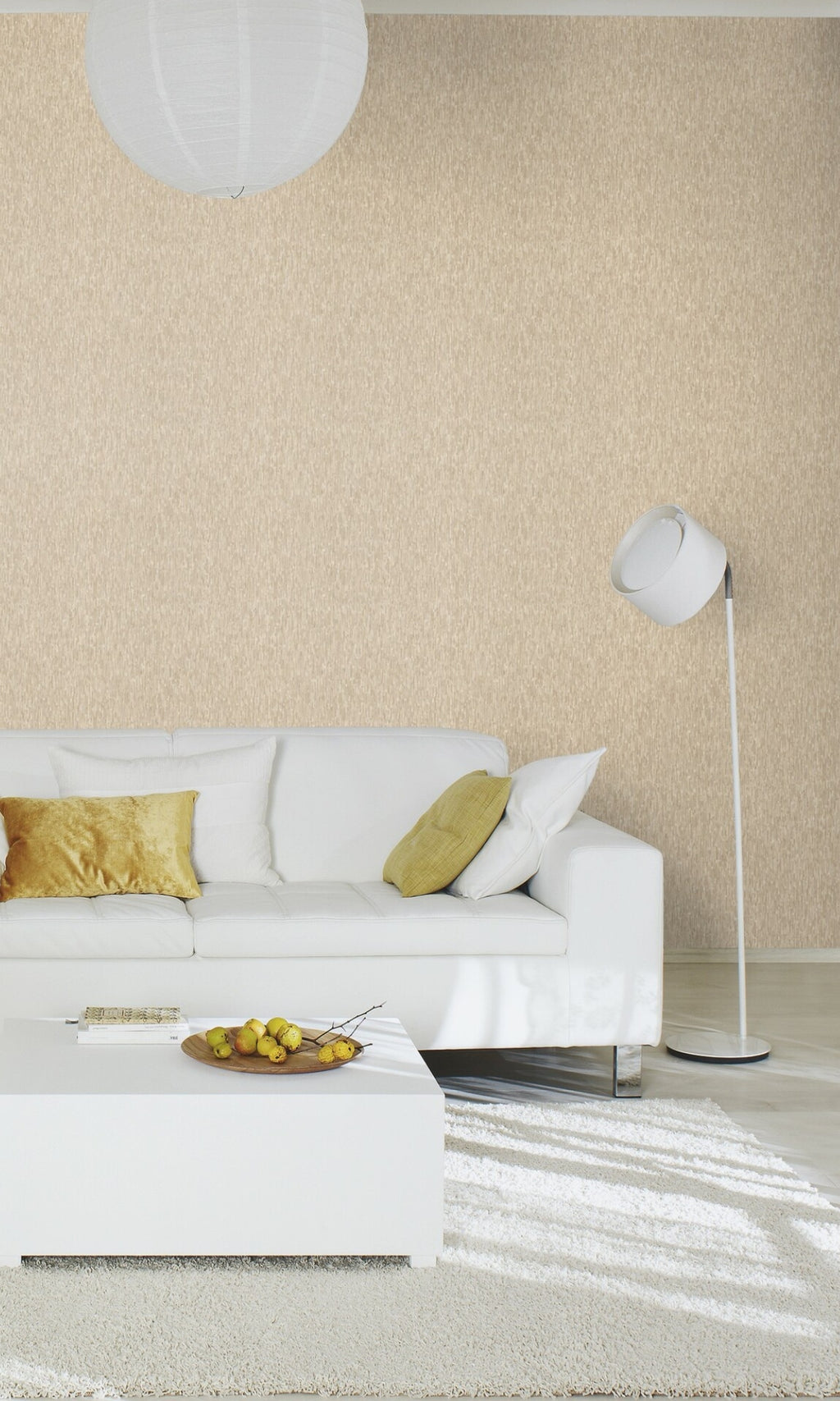 Beige Textured Fabric Like Wallpaper R8645