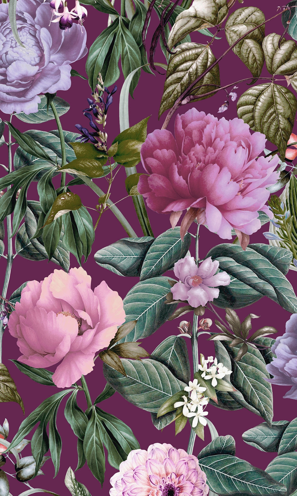 Berry Botanical Paradise Floral Wallpaper RM9012