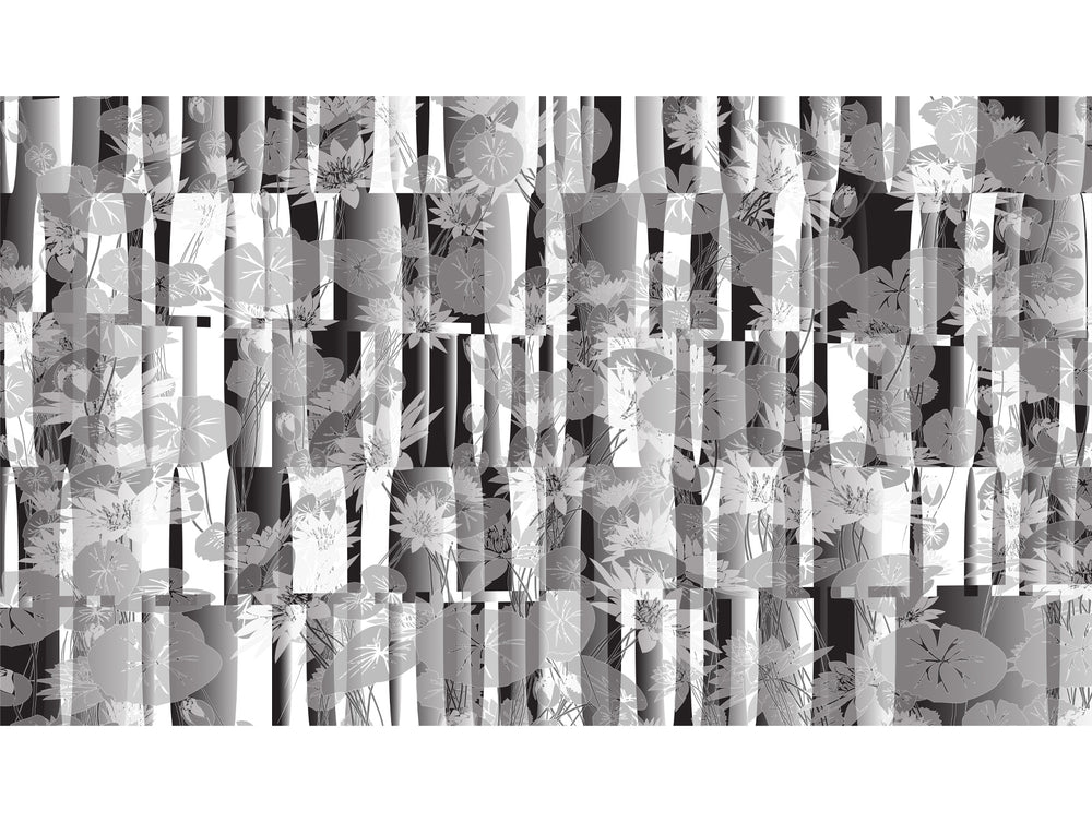 Black And White Geometric Wall Mural M1333