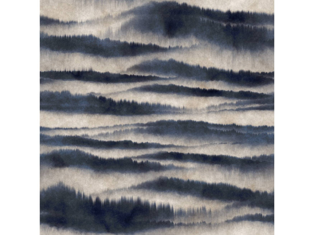 Blue Abstract Mountain Wall Mural M1374