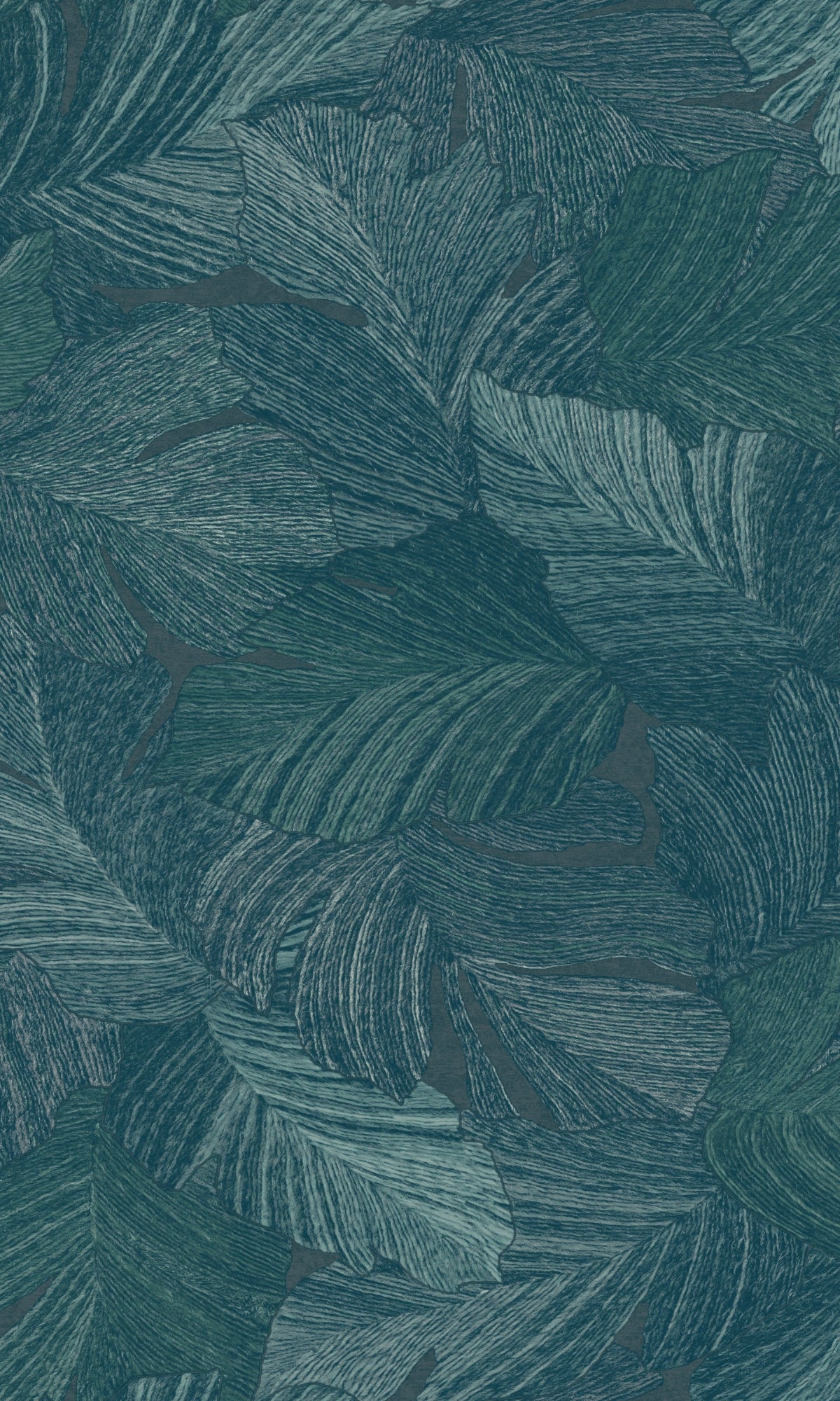 Blue Charming Leaves Tropical All Over Wallpaper R9351