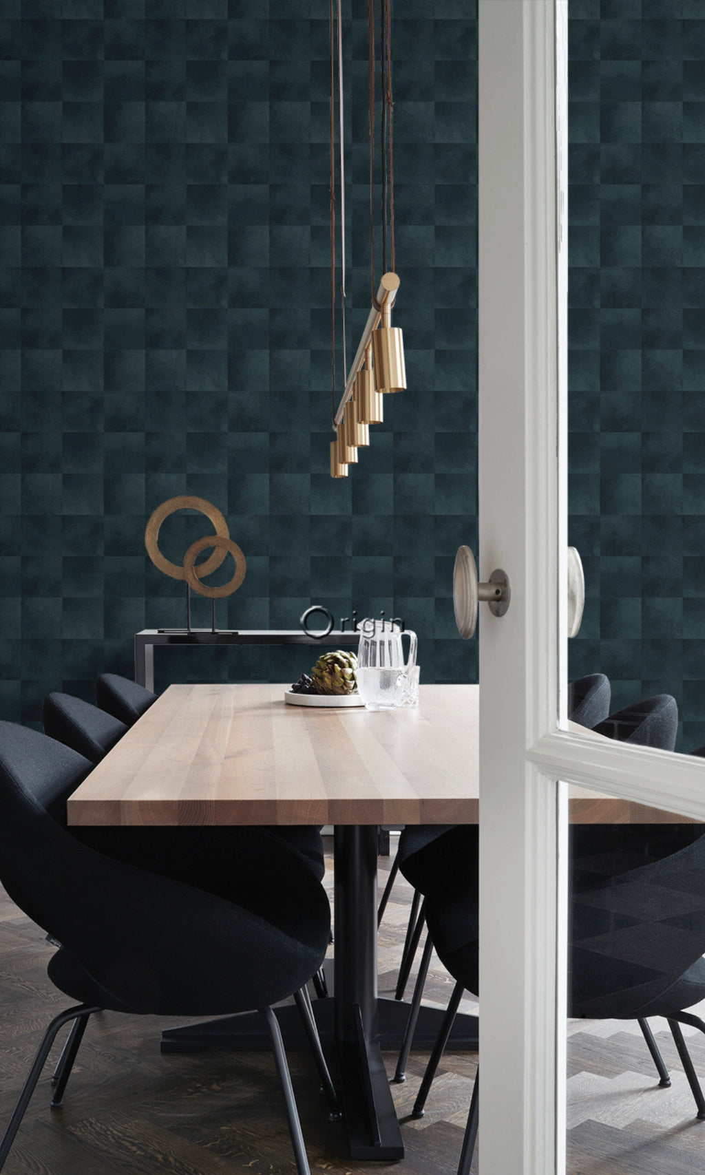 Blue Geometric Tiles Wallpaper R8321