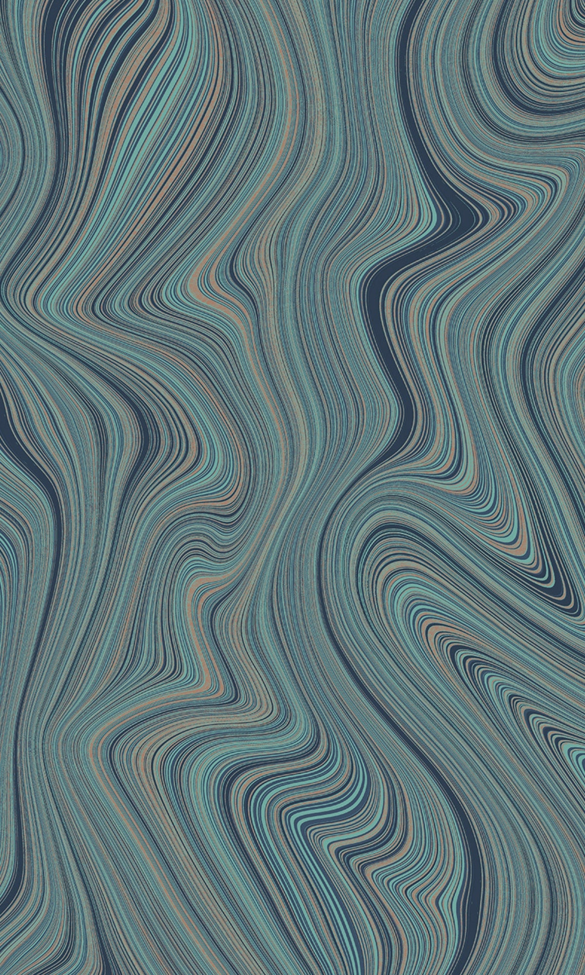 Blue Green Abstract Geometric Curve Lines Wallpaper R9187