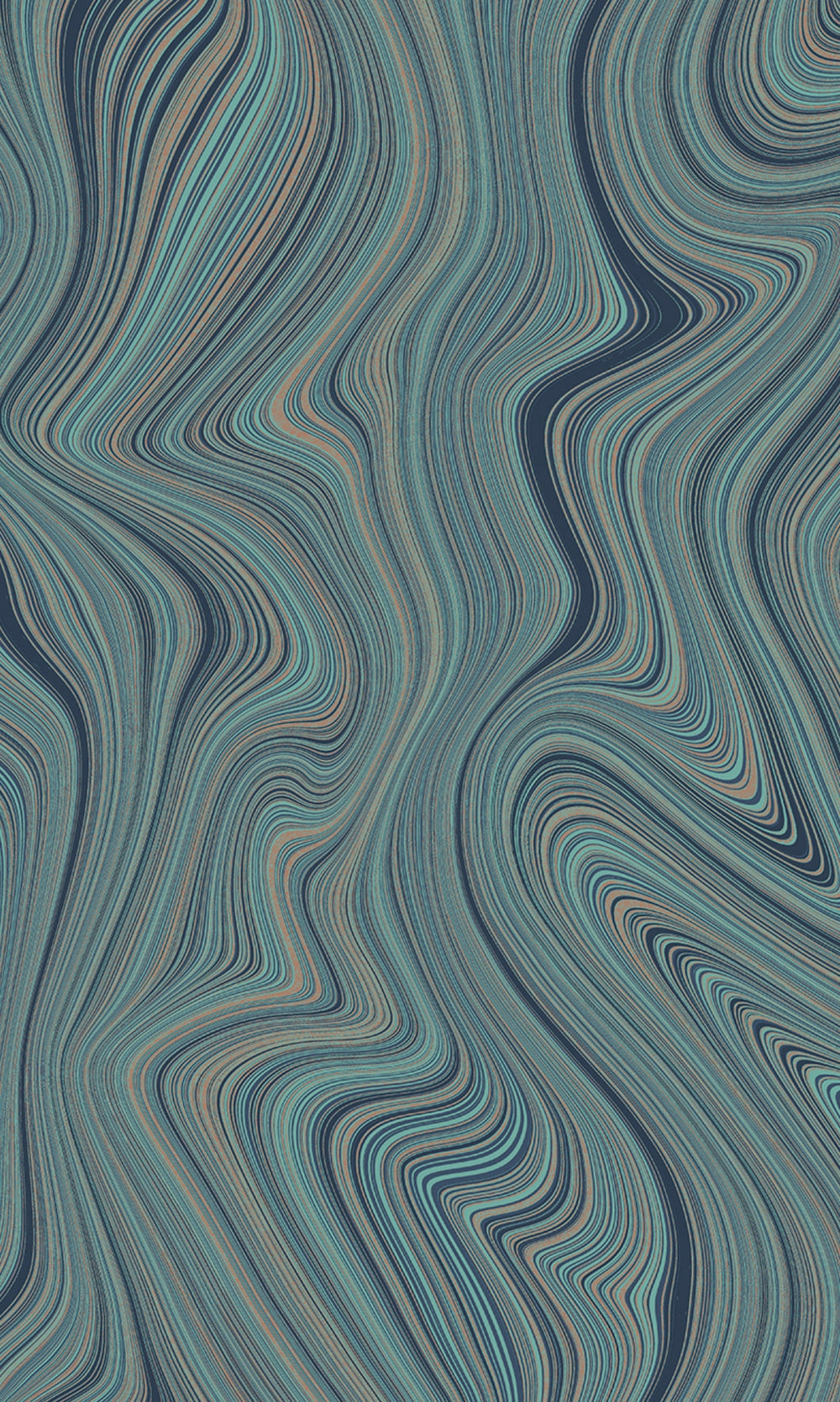 Blue Green Abstract Geometric Curve Lines Wallpaper R9187