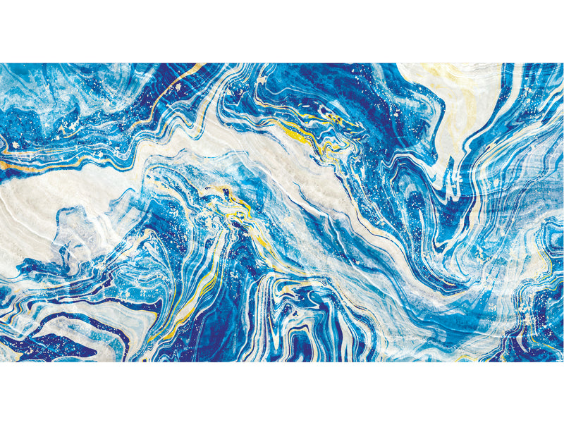 Blue Liquid Marble Mural Wallpaper M1253