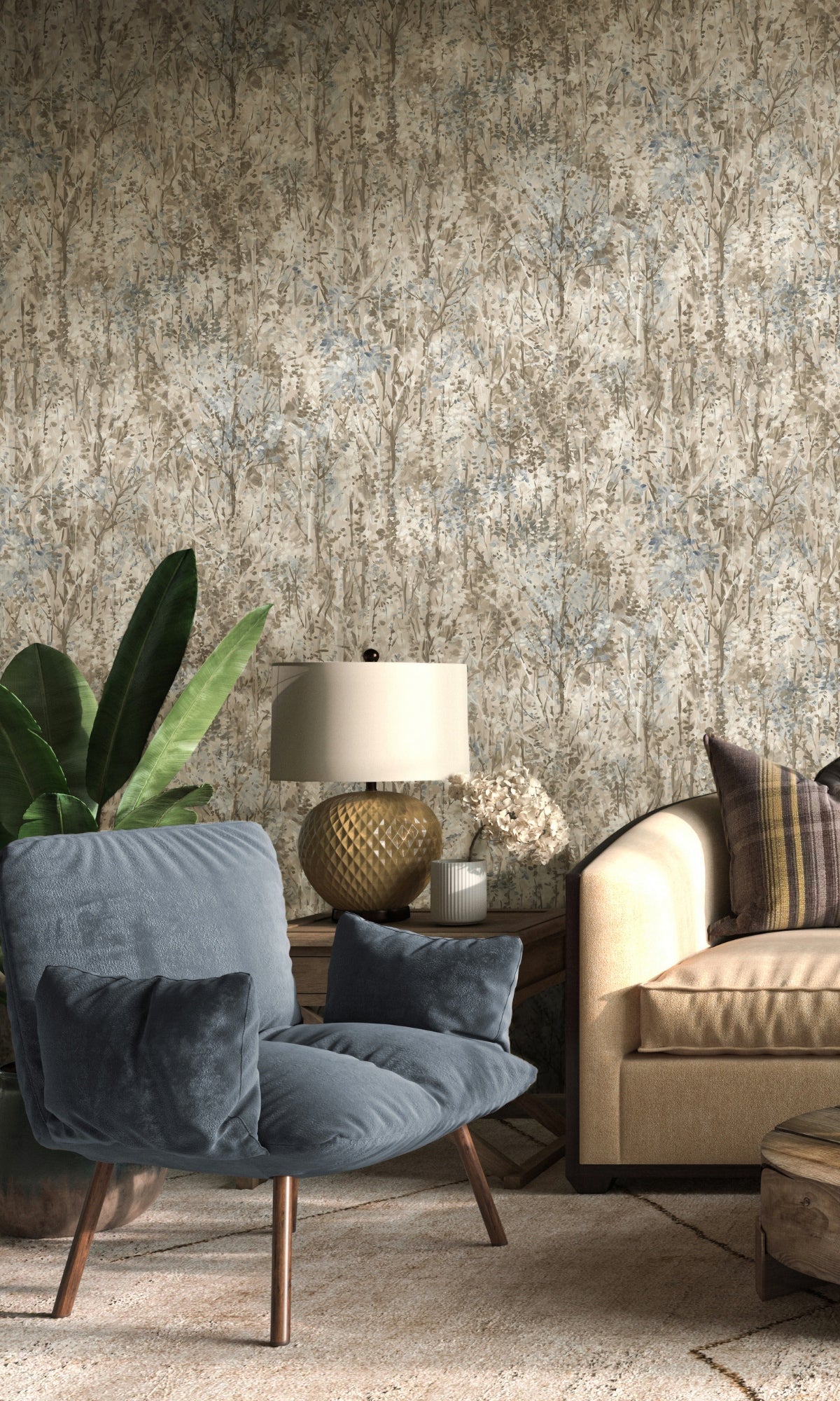 Blue Lust Forest Tropical Wallpaper R8951