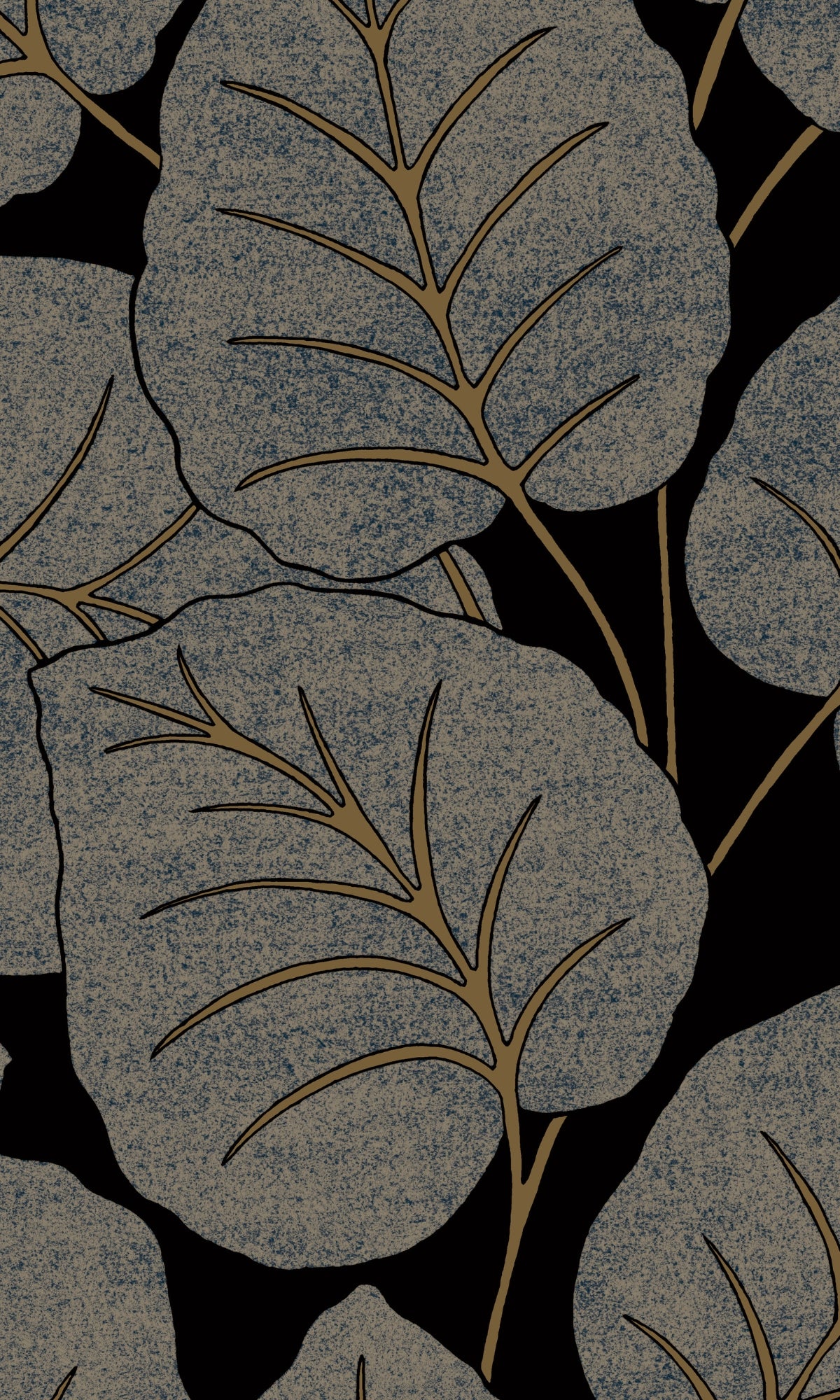 Blue Luxor Leaf Tropical Wallpaper R8905
