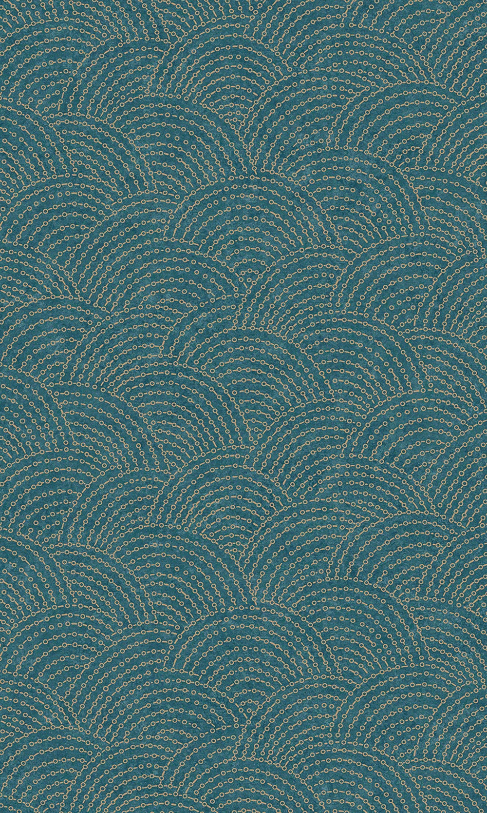 Blue Seashell Like Art Deco Geometric Wallpaper R9269