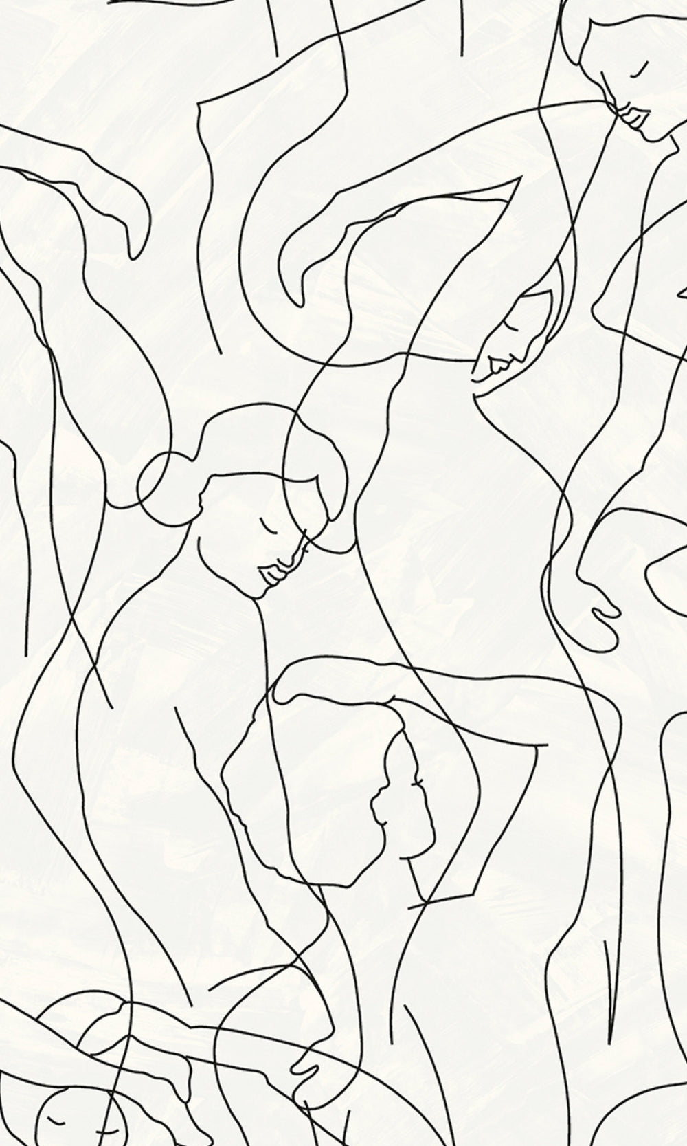Bright White Abstract Model Lines Non-Woven Wallpaper R9183