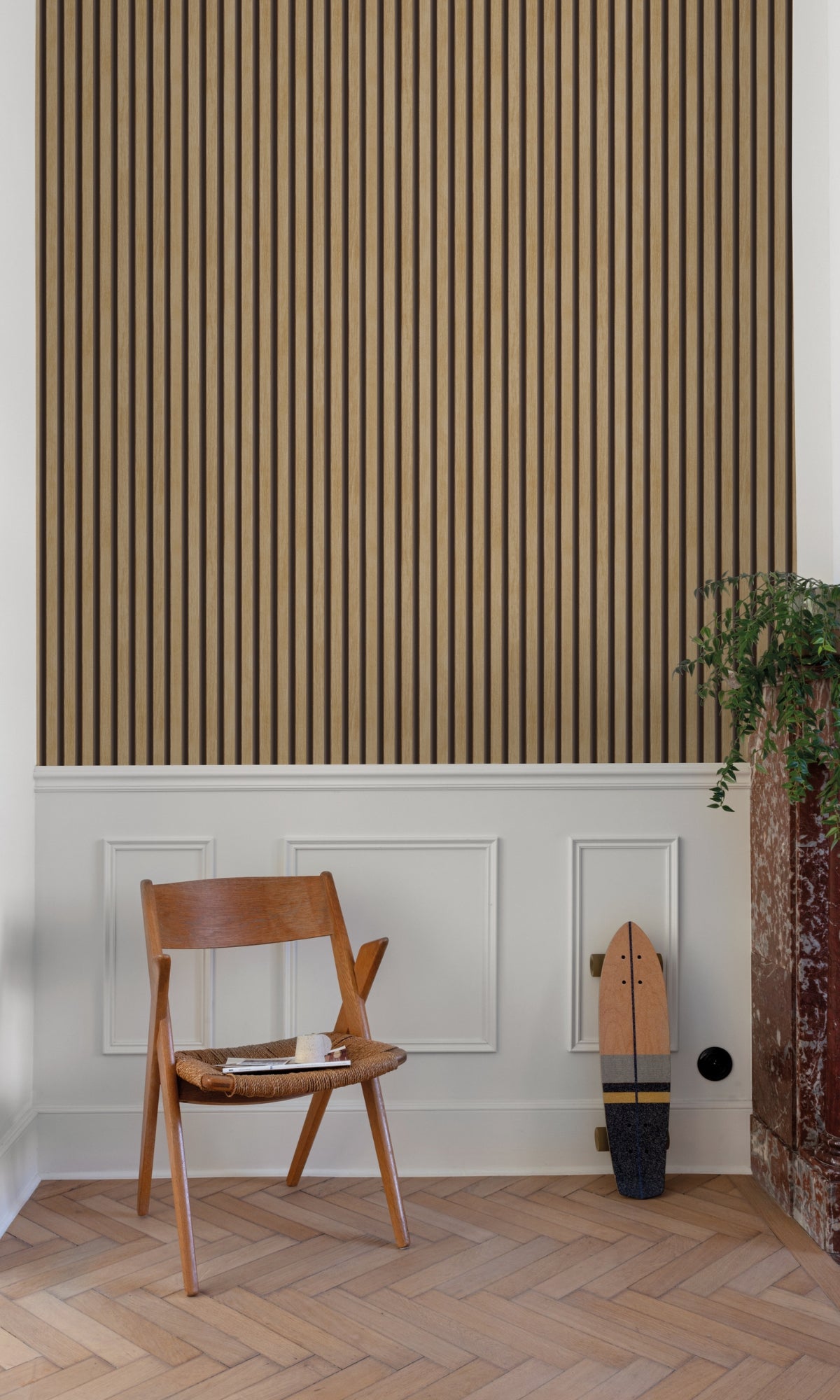 Brown Elegant Stripe Wallpaper R8908