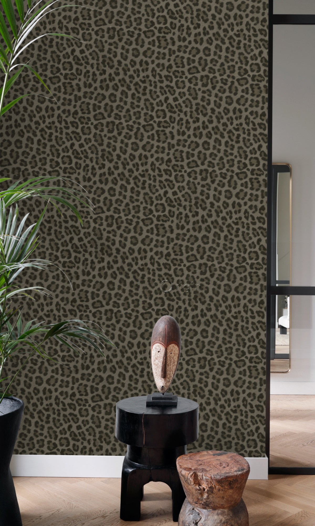 Brown Leopard Animal Print Wallpaper R8323