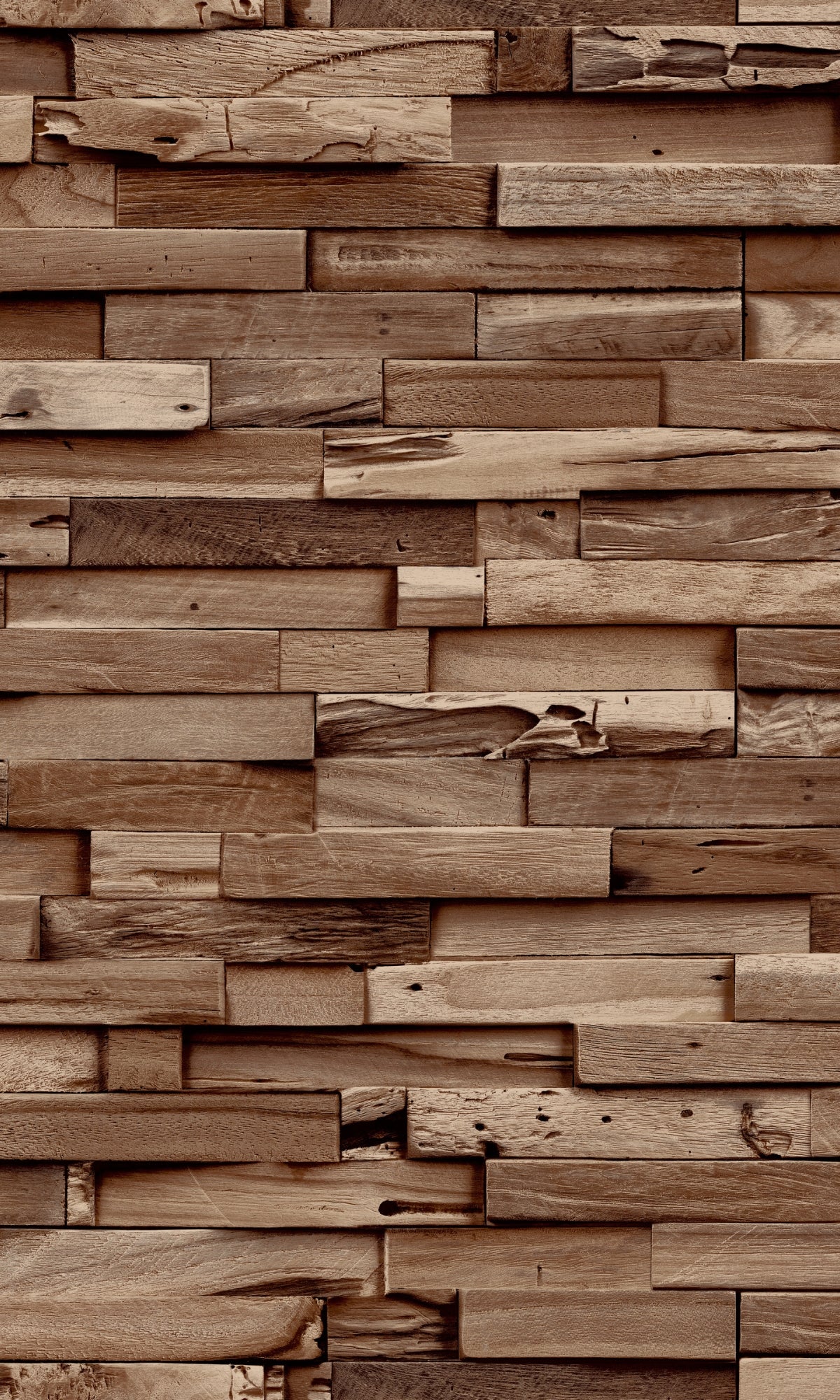 Brown Rustic Wood Look Textured Wallpaper R8917