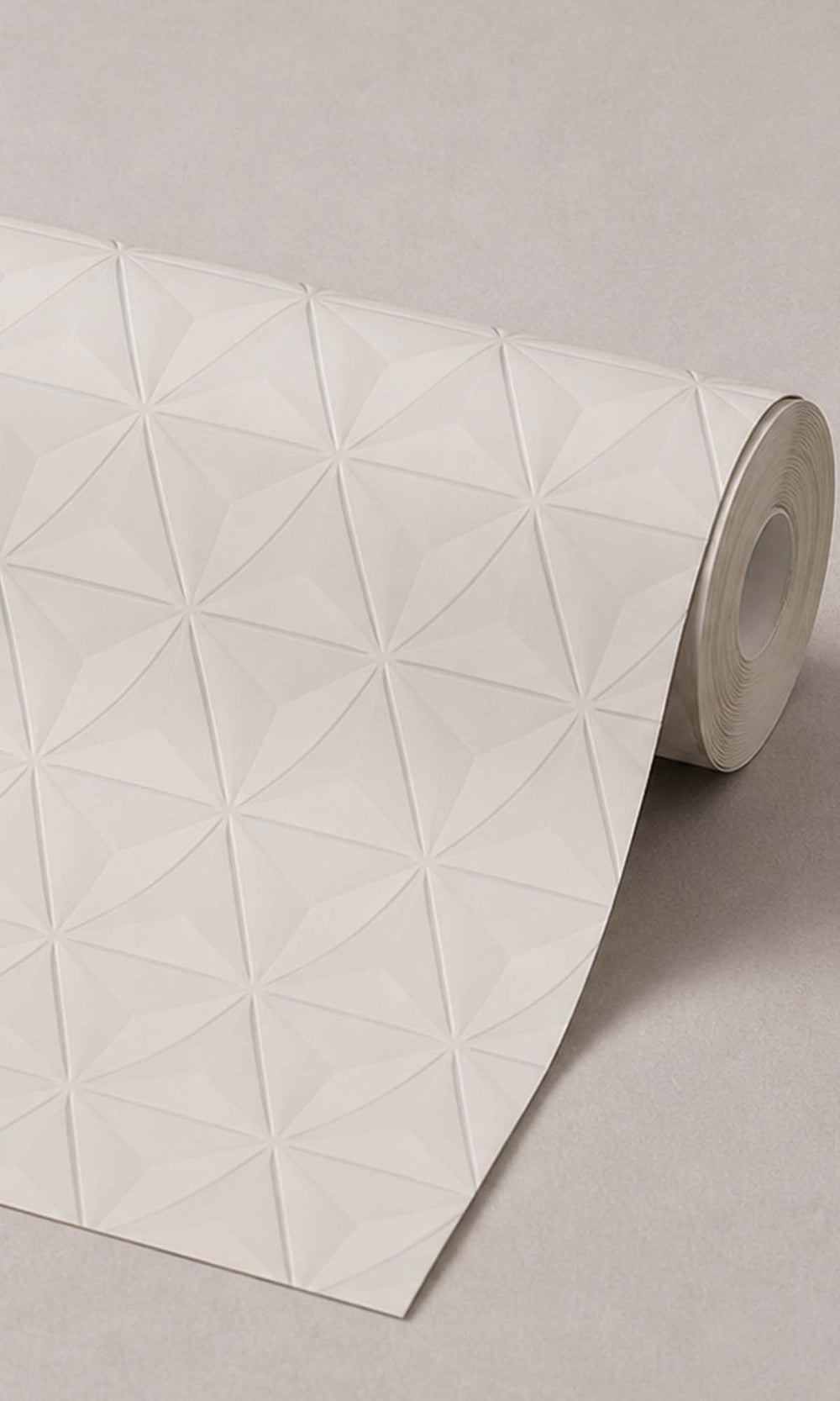 Cream Triad Geometric Commercial Wallpaper C7006