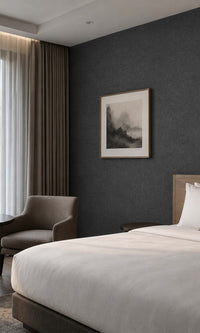 Black Luxor Faux Effect Commercial Wallpaper C7426