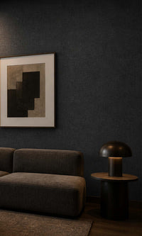 Black Luxor Faux Effect Commercial Wallpaper C7426