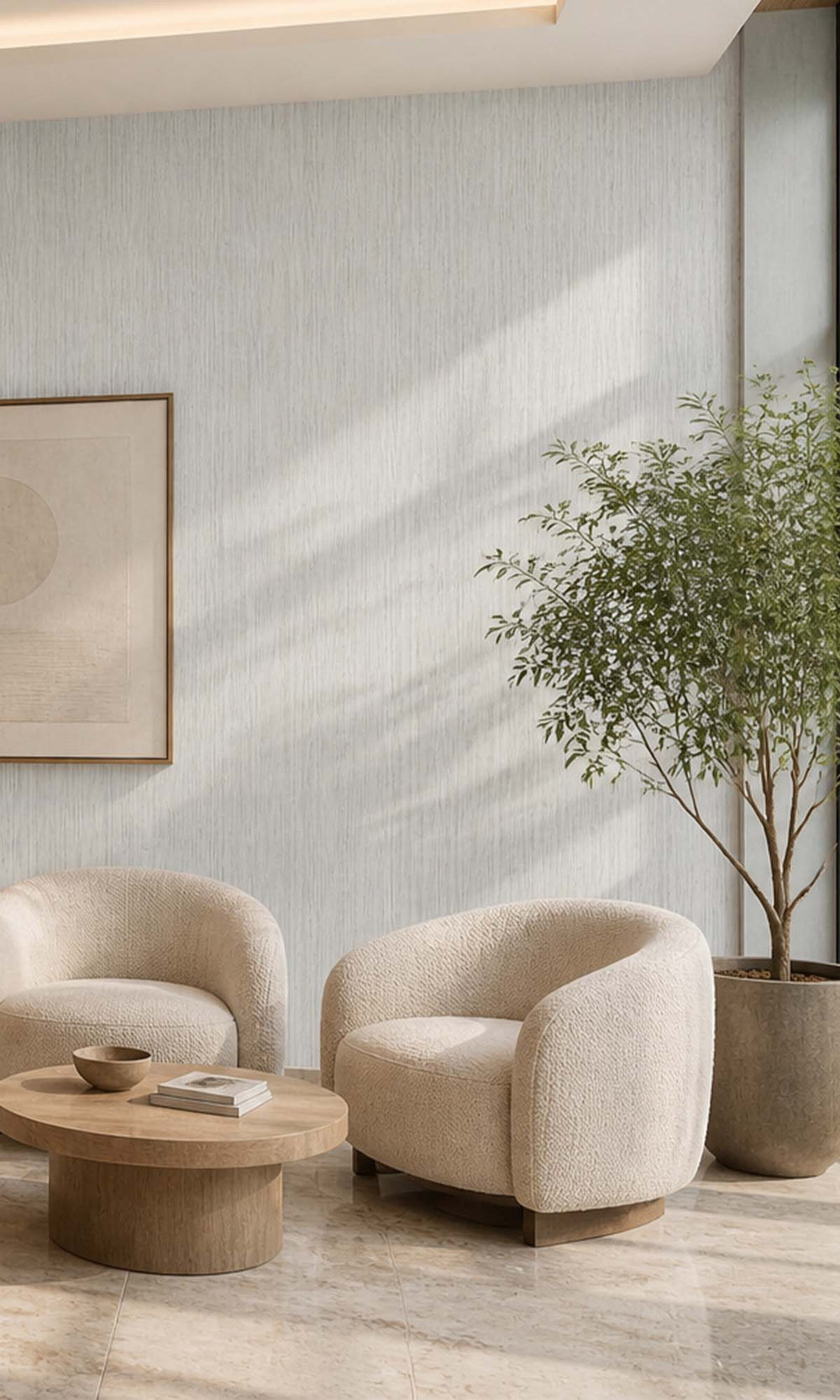 Grey Touche Faux Effect Commercial Wallpaper C7437