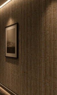 Gold Minimalist Stripe Textured Commercial Wallpaper C7440