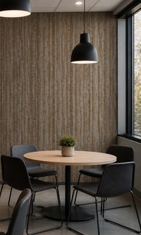 Gold Minimalist Stripe Textured Commercial Wallpaper C7440