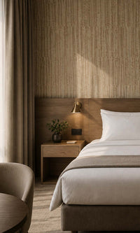 Brown Metallic Stripes Commercial Wallpaper C7443