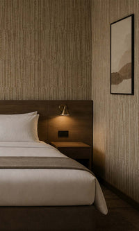 Brown Metallic Stripes Commercial Wallpaper C7443
