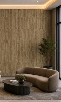 Brown Metallic Stripes Commercial Wallpaper C7443