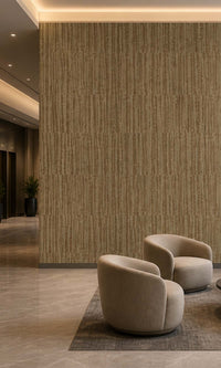 Brown Metallic Stripes Commercial Wallpaper C7443