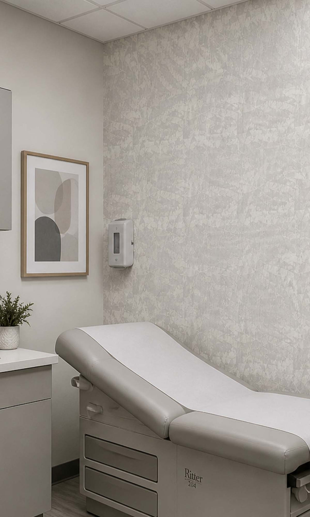 White Metallic Tropical Vinyl Wallpaper C7447