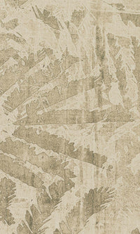 Beige Metallic Tropical Vinyl Wallpaper C7448