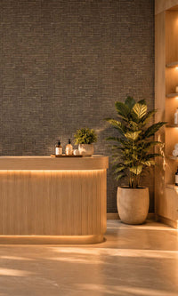 Dark Grey faux Commercial Wallpaper C7452