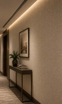 Ecru Faux Commercial Wallpaper C7453