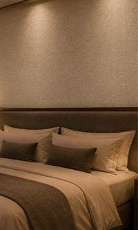 Ecru Faux Commercial Wallpaper C7453
