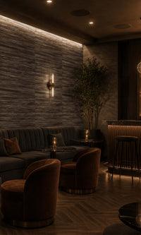 Graphite Metallic Abstract Commercial Wallpaper C7455