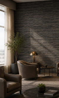 Ebony Metallic Abstract Commercial Wallpaper C7461